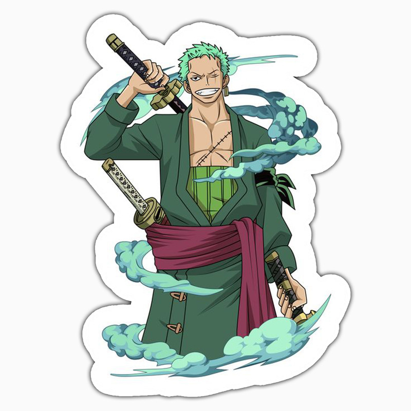 استیکر لپ تاپ و موبایل بووم طرح Anime One Piece مدل Zoro کد TR128