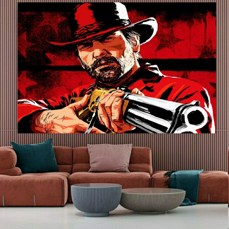 پوستر دیواری طرح گیم ردد - Red Dead Redemption 2 مدل SDP74130