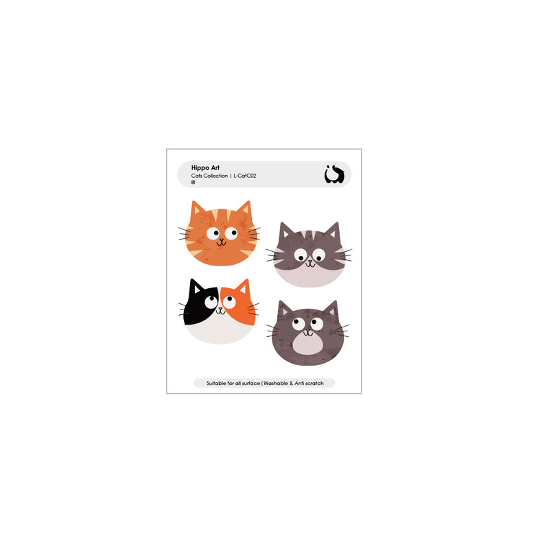 استیکر لپ تاپ هیپوآرت مدل گربه و پنجه بسته 2 عددی