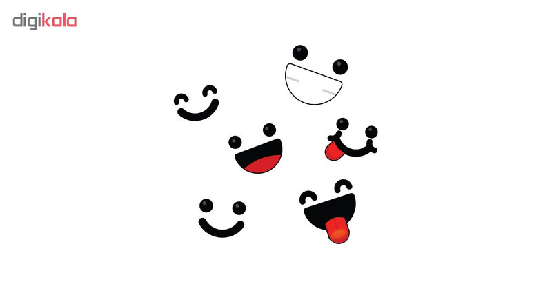 استیکر لپ تاپ طرح Emoji-1 مجموعه ۶ عددی