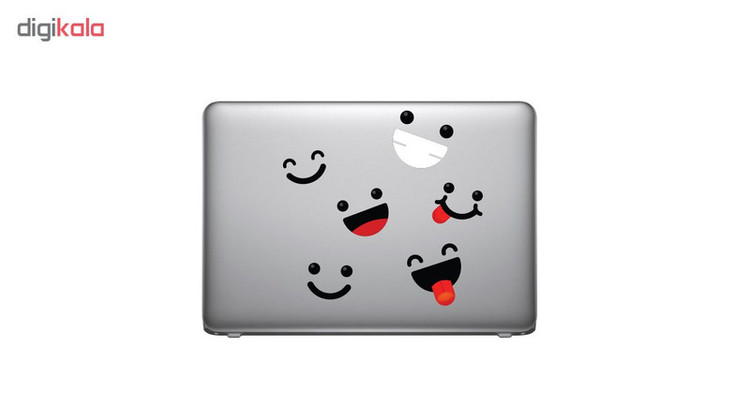 استیکر لپ تاپ طرح Emoji-1 مجموعه ۶ عددی