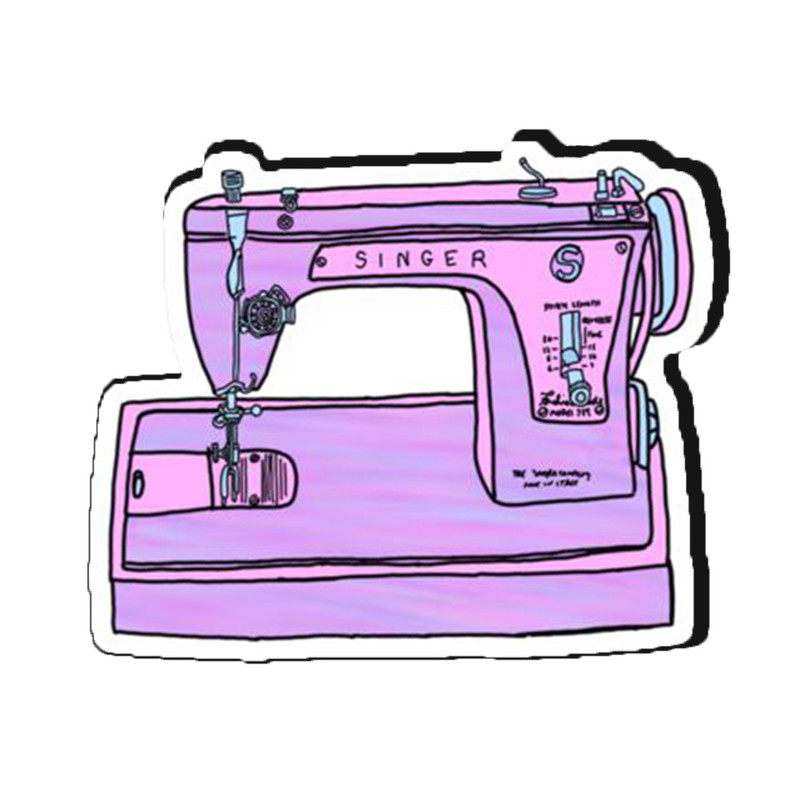 استیکر تزئینی موبایل و تبلت مدل چرخ خیاطی کد 3438