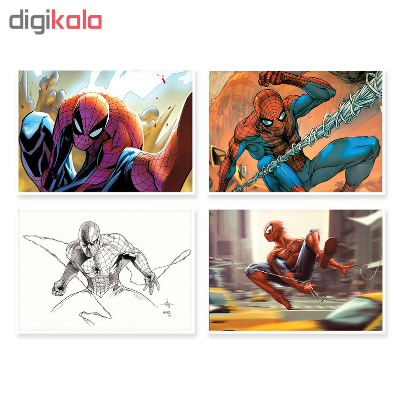 پوستر طرح SpiderMan کد A-1250 مجموعه 4 عددی