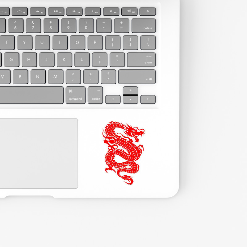 استیکر لپ تاپ و موبایل بووم طرح Red Dragon کد LA73