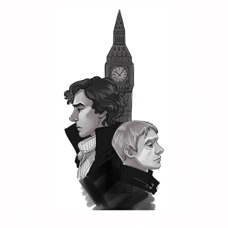 استیکر لپ تاپ و موبایل مدل سریال طرح شرلوک هولمز Sherlock Holmes کد 5108