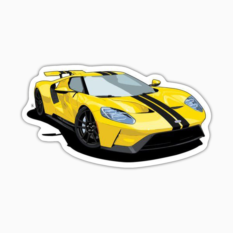 استیکر لپ تاپ و موبایل بووم طرح ماشین مدل Ford GT کد UV062