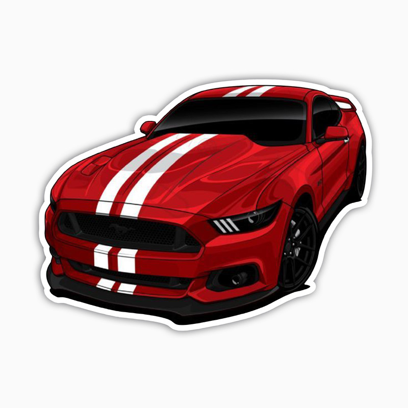 استیکر لپ تاپ و موبایل بووم طرح ماشین مدل Ford Mustang RW کد KT56