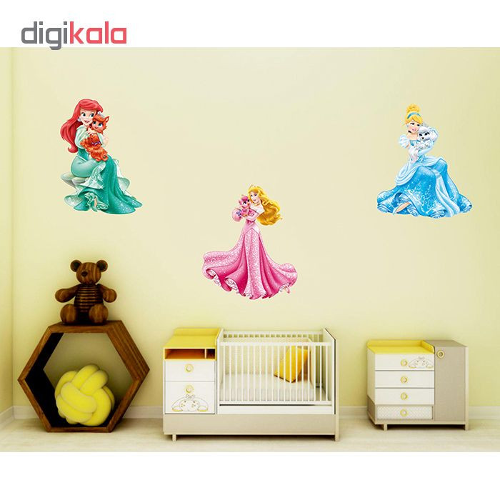 استیکر طرح Princes کد 01 بسته 3عددی