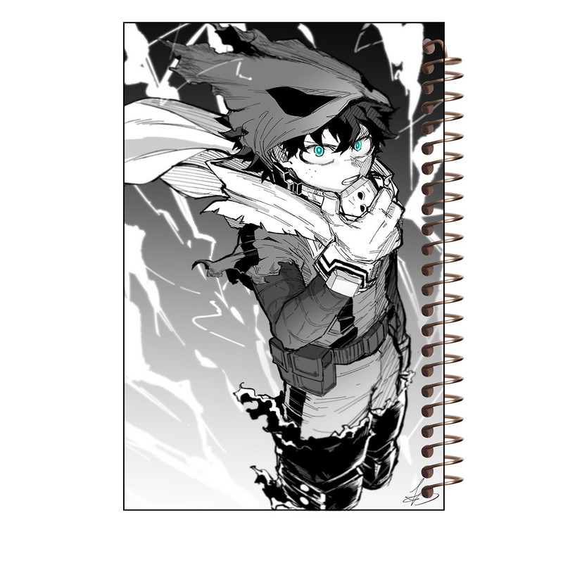 دفتر مشق 100 برگ مدل انیمه My Hero Academia طرح میدوریا کد H125