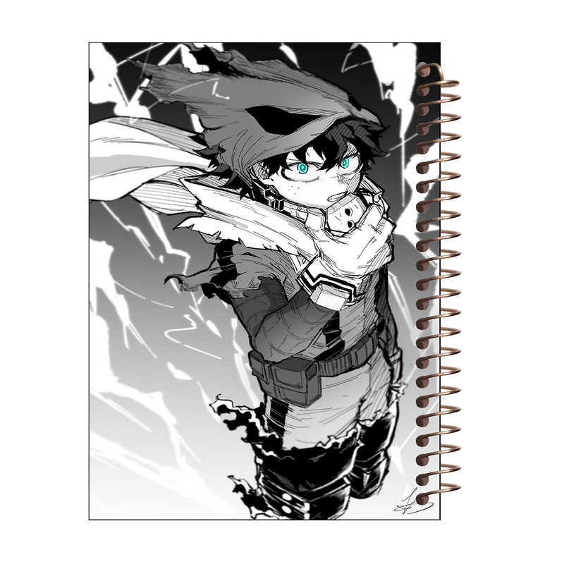 دفتر مشق 100 برگ مدل انیمه My Hero Academia طرح میدوریا کد H125