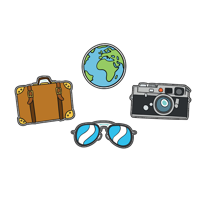 استیکر لپ تاپ طرح Travel کد S37 مجموعه 4عددی