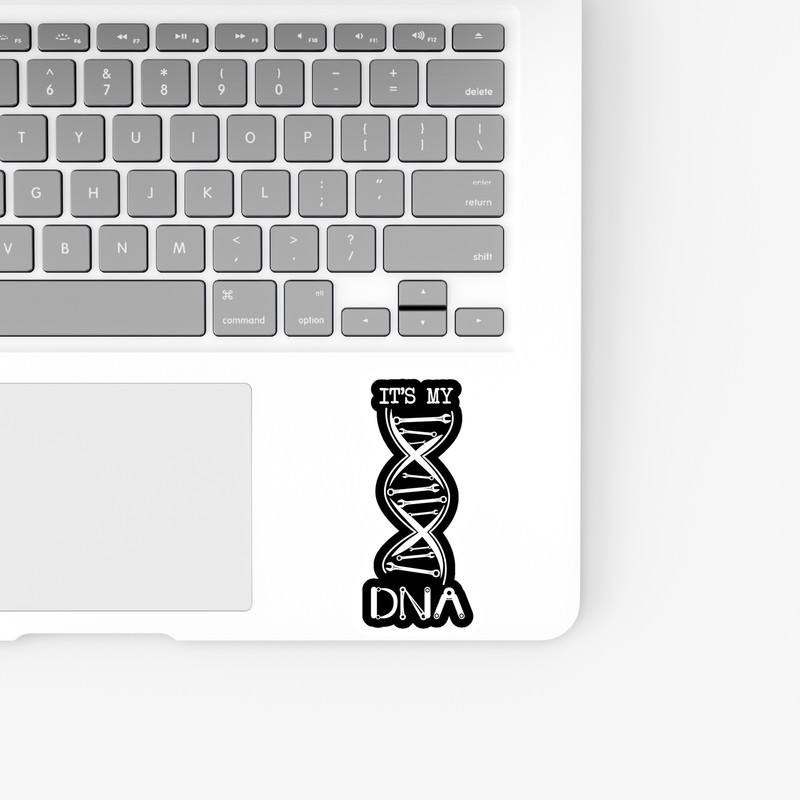 استیکر لپ تاپ بووم طرح نوشته مدل It is my DNA کد KT70