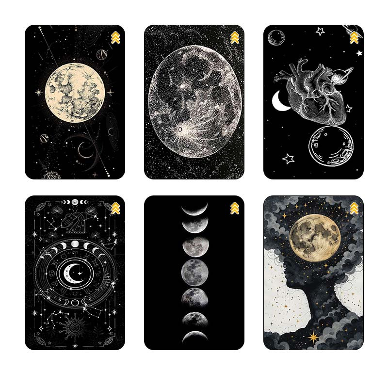 استیکر کارت مدل ماه Moon کد 32433 مجموعه 6 عددی
