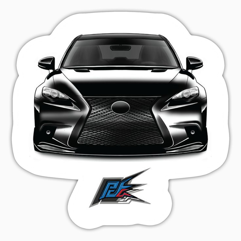 استیکر لپ تاپ و موبایل بووم طرح ماشین مدل Lexus LS350 Black کد LA55