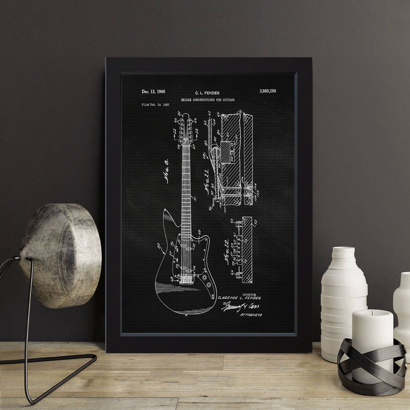 تابلو مدل Electric Guitar کدS1646-b