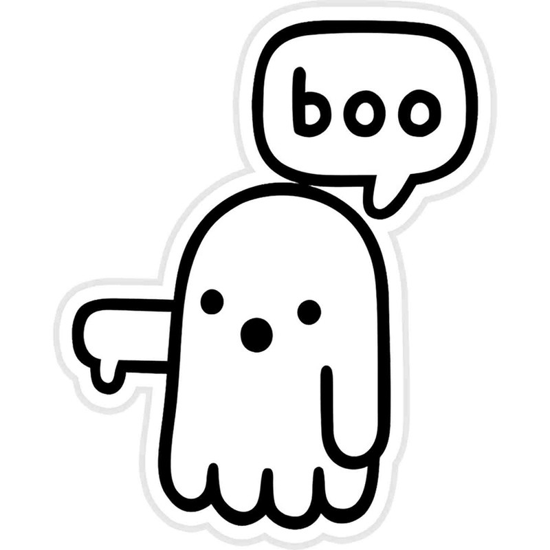 استیکر لپ تاپ طرح Ghost Of Disapproval Sticker کد ST736