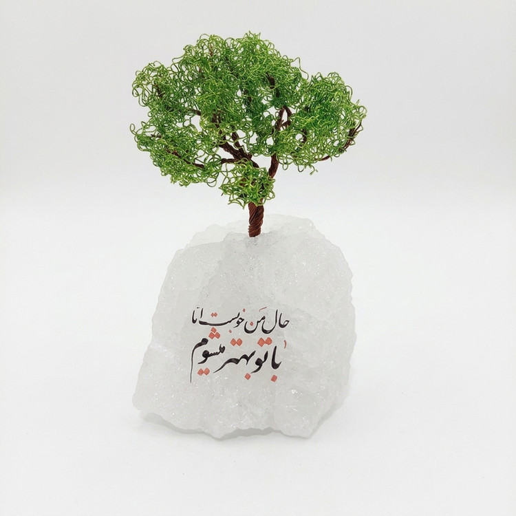 سنگ نمک دکوری مدل صخره طبیعی دفرمه کد 02