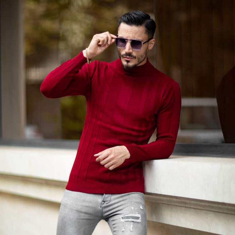 پلیور مردانه مدل یقه ایستاده