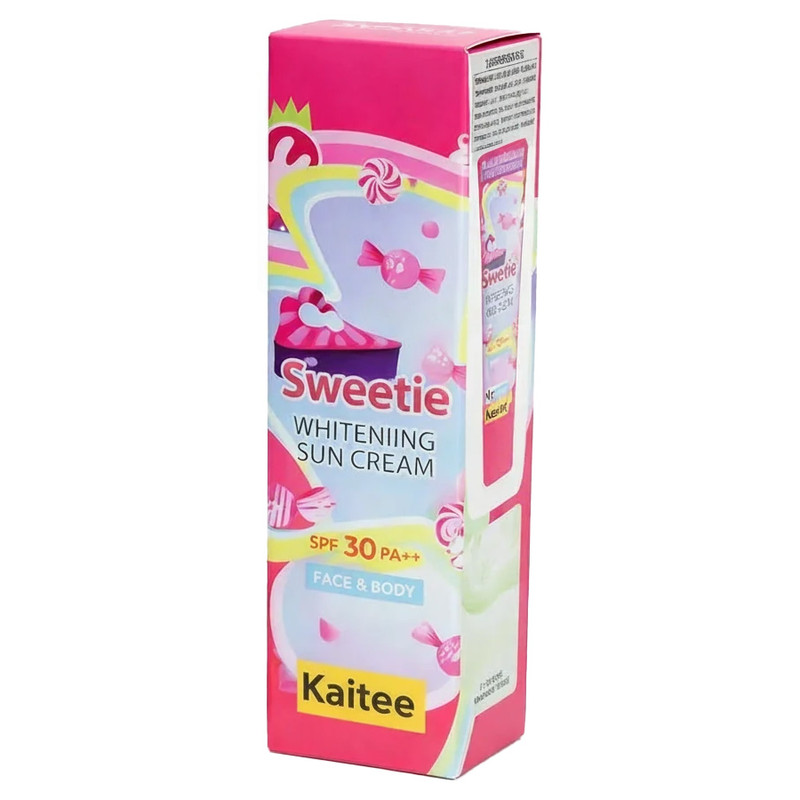 کرم روشنکننده روز و شب بدن و صورت کایتی مدل Sweetie مناسب برای انواع پوست حجم 120 میلیلیتر