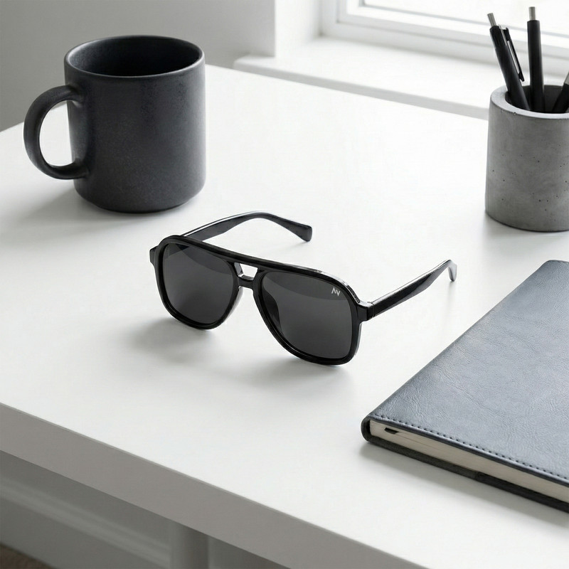 عینک آفتابی خلبانی (Aviator) آلبرت وگ مدل S31117C1 Acetate Avantgarde Visionary