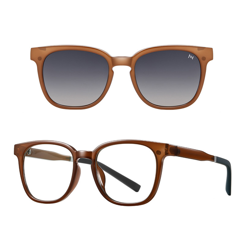فریم عینک طبی زنانه به همراه کاور آفتابی آلبرت وگ مدل CG7705C731-P225 Polarized Double Switch