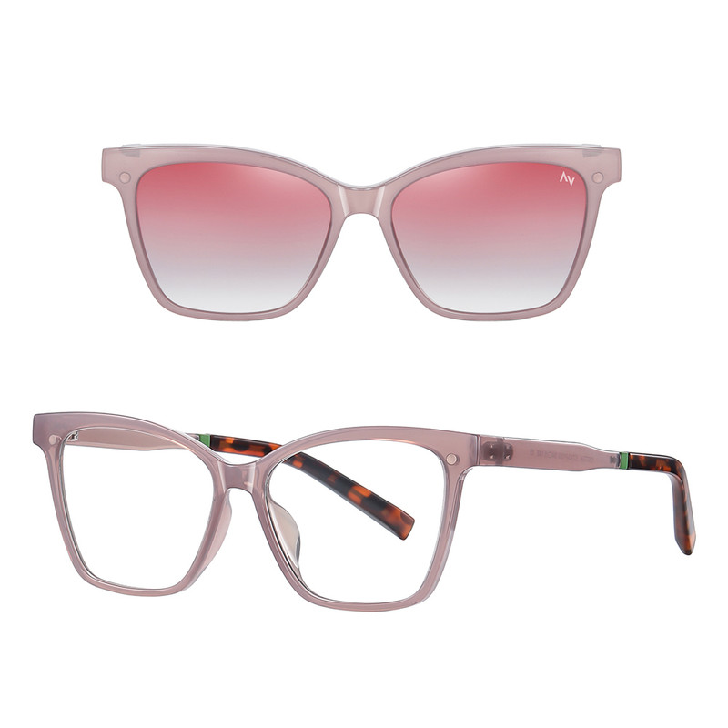 فریم عینک طبی آلبرت وگ مدل CG7704C743-P199 Polarized Double Switch به همراه کاور آفتابی
