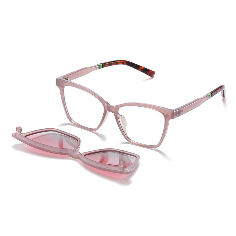 فریم عینک طبی آلبرت وگ مدل CG7704C743-P199 Polarized Double Switch به همراه کاور آفتابی