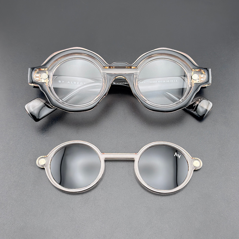 فریم عینک طبی آلبرت وگ مدل SZ3005 C3 Polarized Double Switch به همراه کاور آفتابی