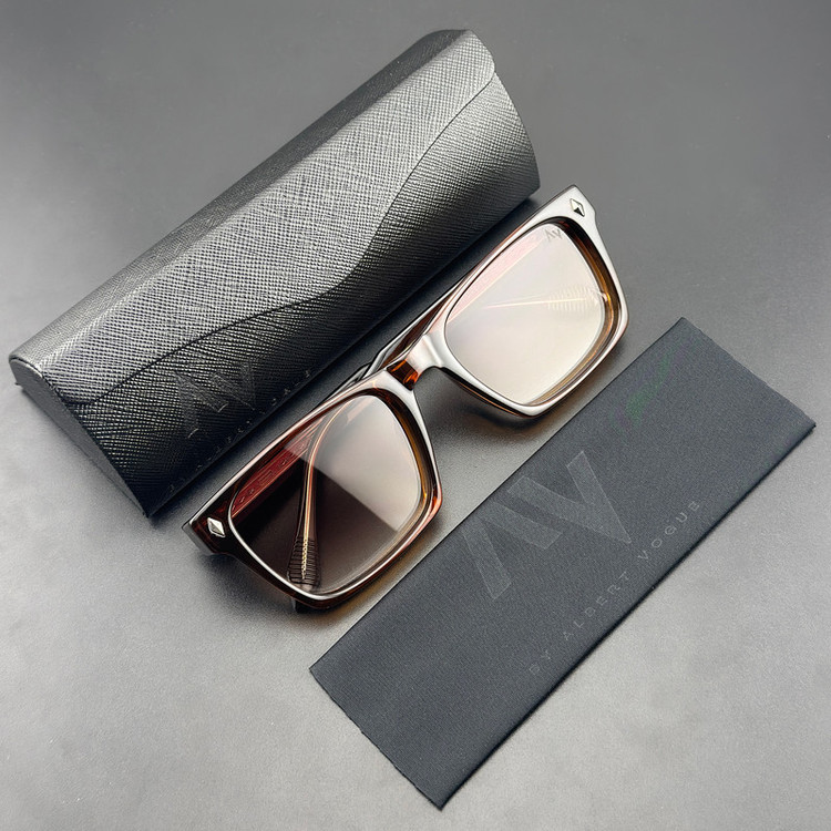 عینک آفتابی ویفرر (Wayfarer) آلبرت وگ مدل SZ8102 Brunette Tawny