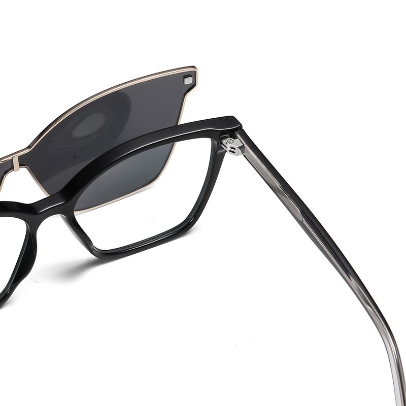 فریم عینک طبی آلبرت وگ مدل CG7802C01-P109 Polarized Double Switch به همراه کاور آفتابی