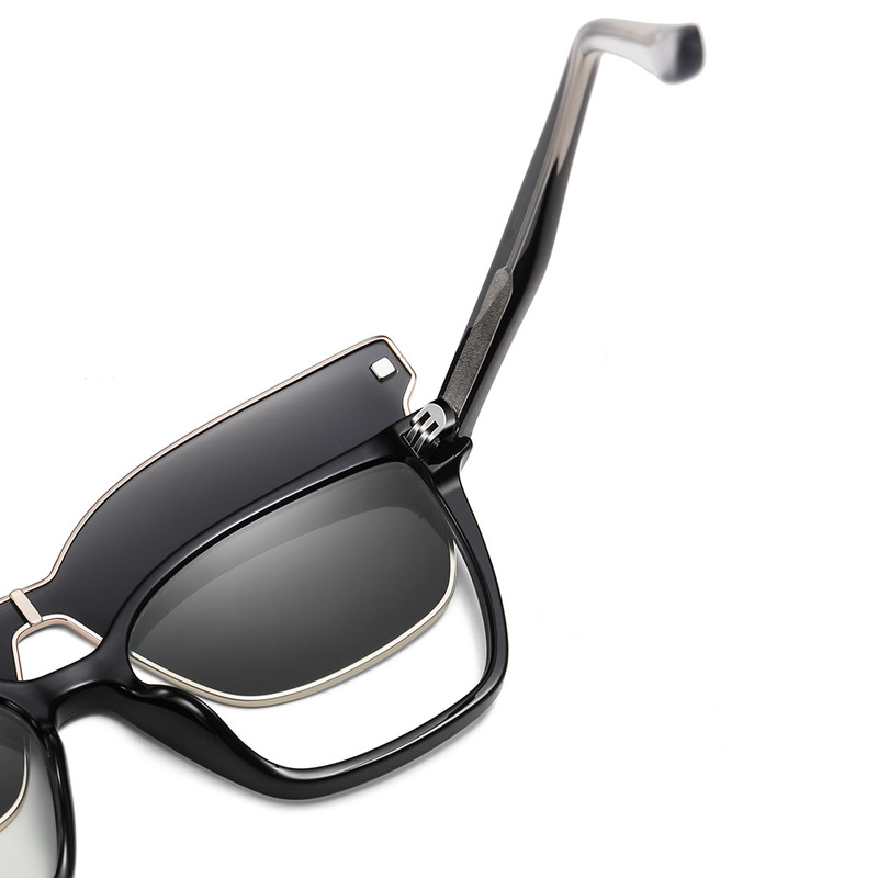 فریم عینک طبی آلبرت وگ مدل CG7802C01-P109 Polarized Double Switch به همراه کاور آفتابی
