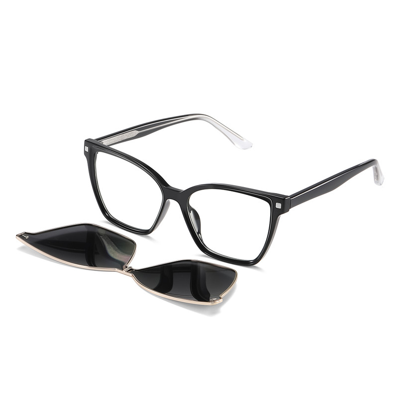 فریم عینک طبی آلبرت وگ مدل CG7802C01-P109 Polarized Double Switch به همراه کاور آفتابی