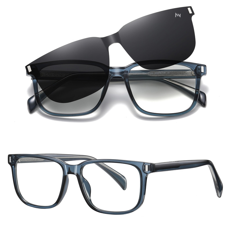 فریم عینک طبی آلبرت وگ مدل CG7201C643P109 Polarized Double Switch مناسب برای انواع صورت به همراه کاور آفتابی