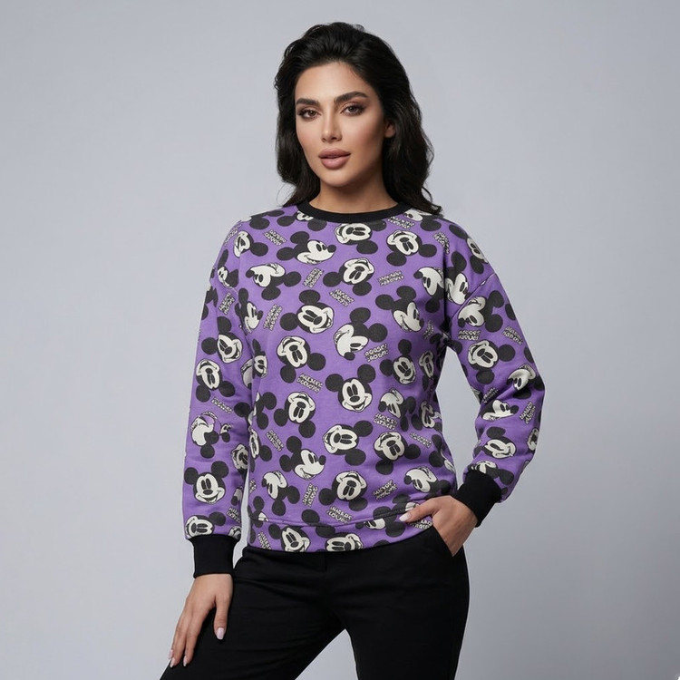 سویشرت دورس زنانه طرح میکی کد B1019