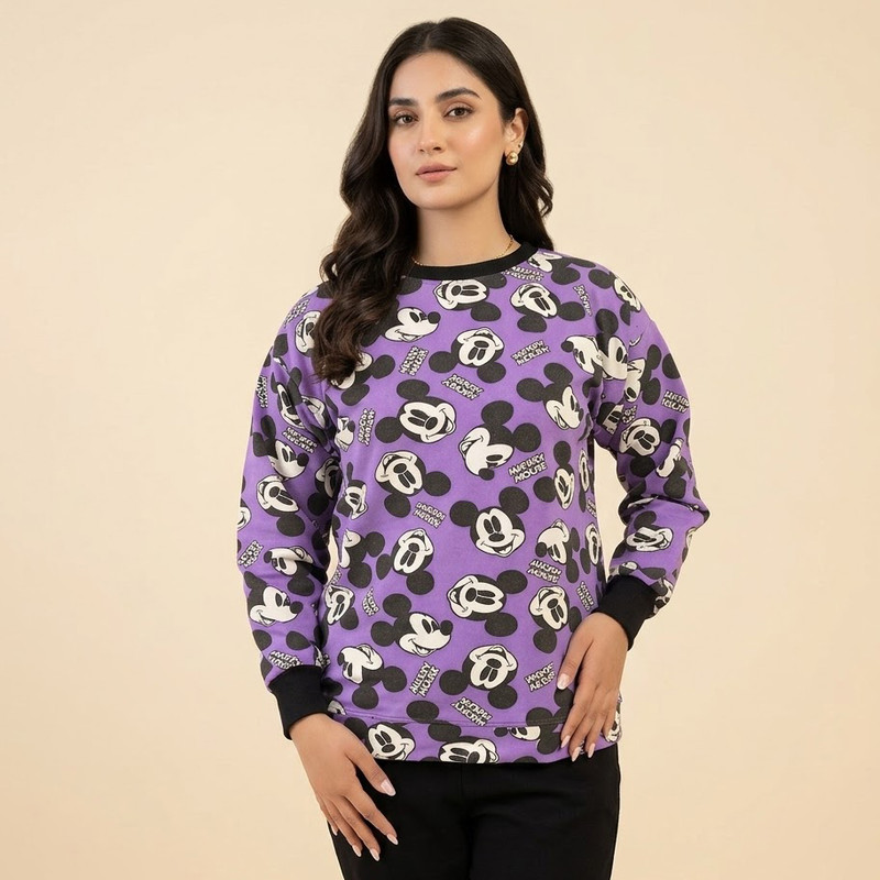 سویشرت دورس زنانه طرح میکی کد B1019