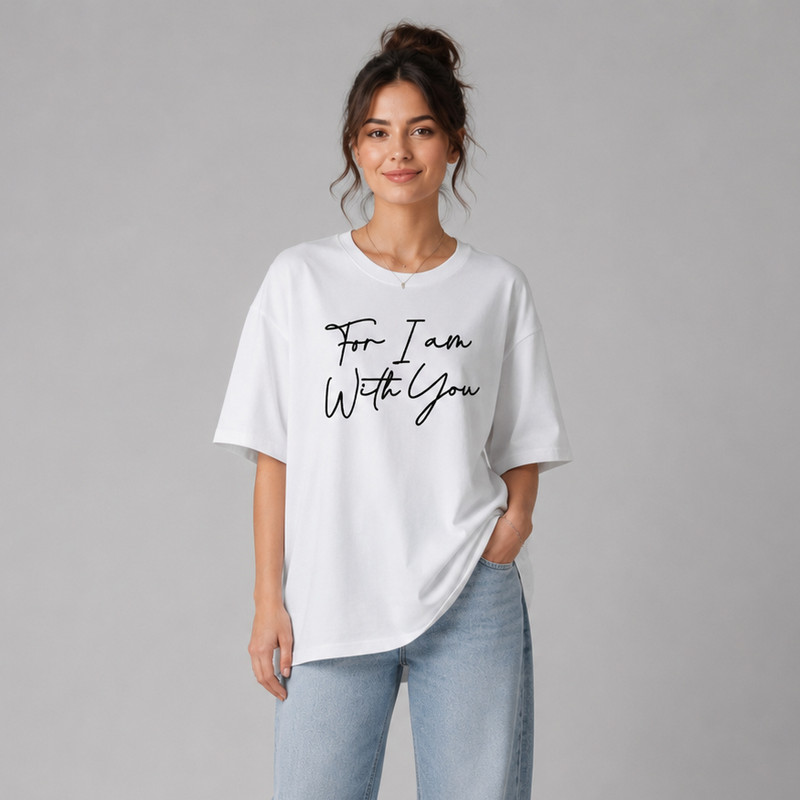 تیشرت لانگ آستین کوتاه زنانه مدل FOR I AM کد A1084-R