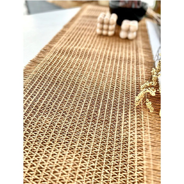 رومیزی مدل حصیری سایز 119x33 سانتیمتر
