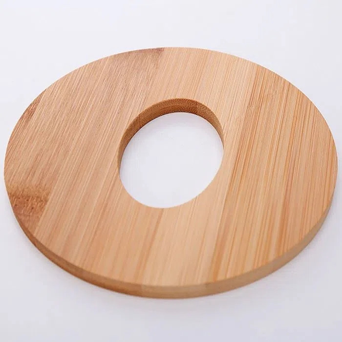 جای دستمال کاغذی مدل گرد درب بامبو کد DGQ50303001