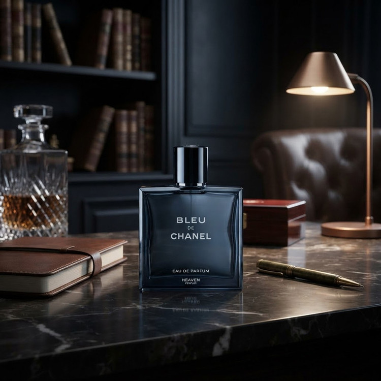 ادو پرفیوم مردانه هیوِن مدل بلو د چنل BLUE CHANEL حجم 100 میلیلیتر، با رایحه چوبی و معتدل،ماندگاری زیاد و پخش بوی قوی