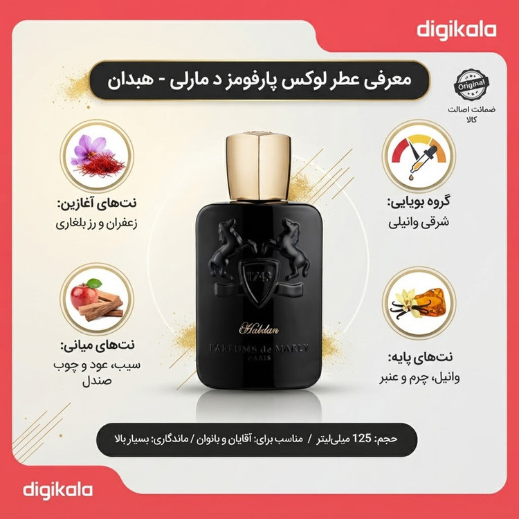 ادو پرفیوم مردانه وکینگ مدل مارلی هابدان حجم 125 میلیلیتر با رایحه معتدل و گرم،ماندگاری زیاد و پخش بوی قوی